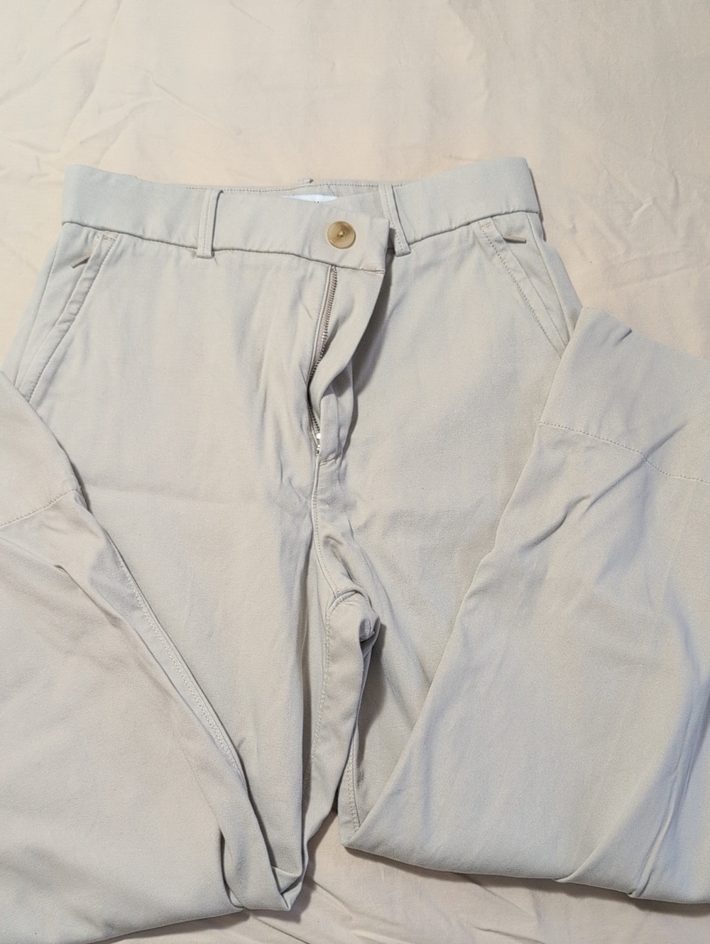 SPANX Straight Leg Pants in Light Beige